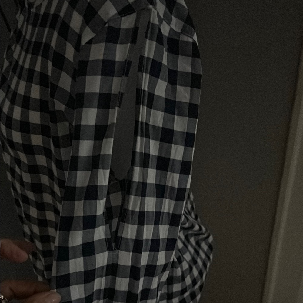 Black and White Checkered Women's Top - Picture 2 of 7